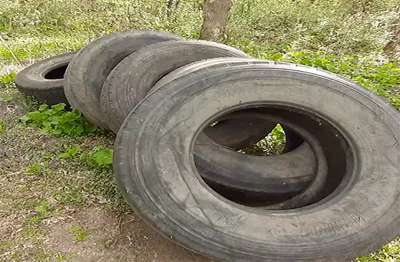 This is an Old Tires image for a potentional mosquito breeding location.